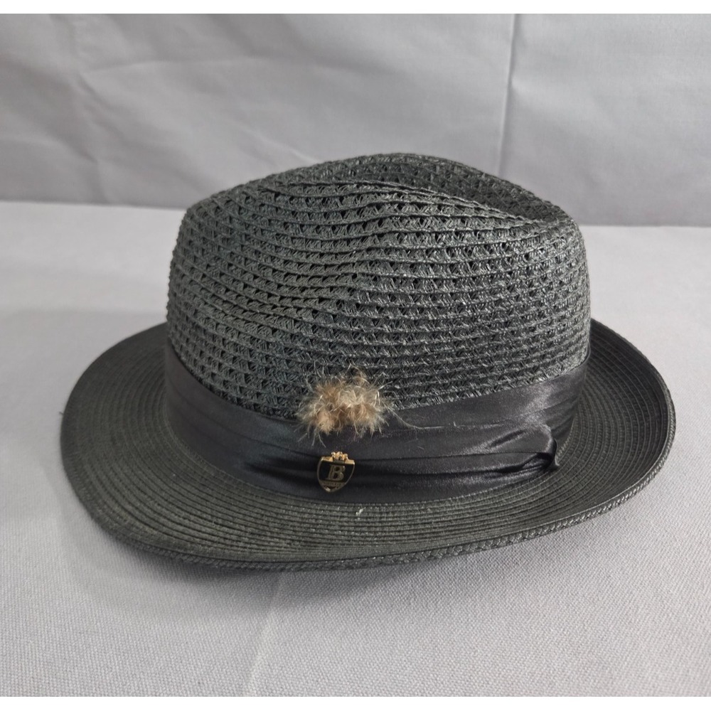 Bruno Capelo Fedora Mens Large Black Antonio Collection Tweed Old Money Hat